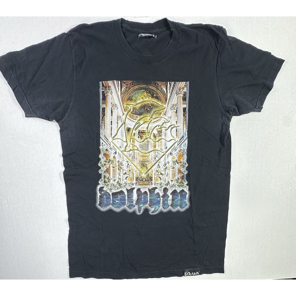 Pink Dolphin T-Shirt Large Baroque Architecture Money Graphic Rare USA